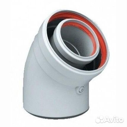 Отвод для коаксиального дымохода Ferroli 60/100х4