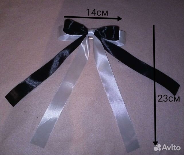 Бант на заколке-автомат ручной работы