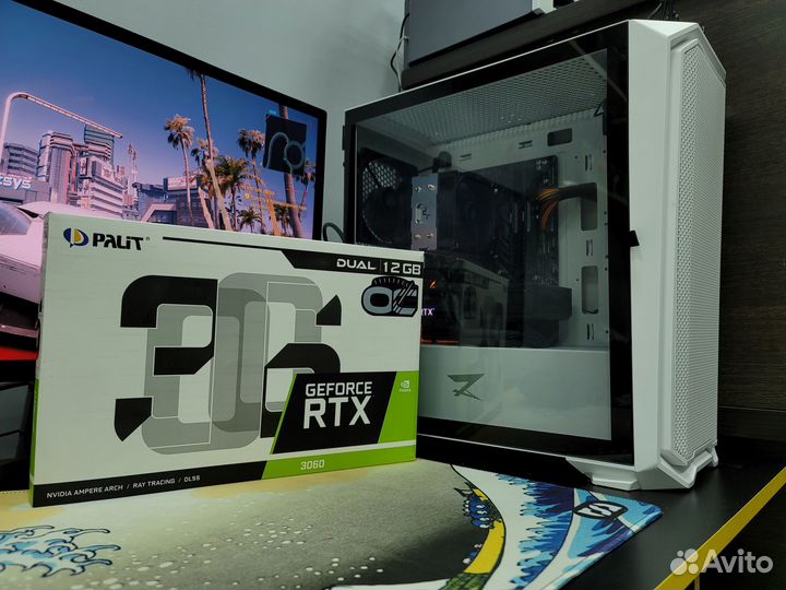 Игровой пк Ryzen 3600/RTX 3060/16gb/1.25tb