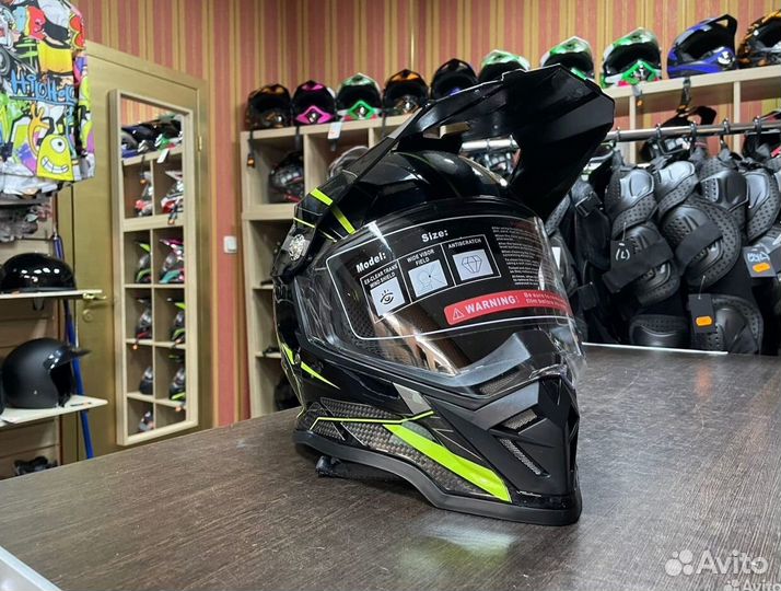 Мотошлем кроссовый на мото квадроцикл питбайк