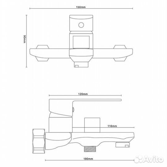 Смеситель для ванны OT580