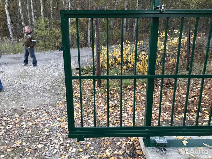 Откатные ворота под ключ с доставкой и установкой