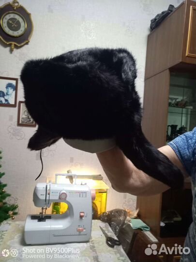 Шапка ушанка из кролика