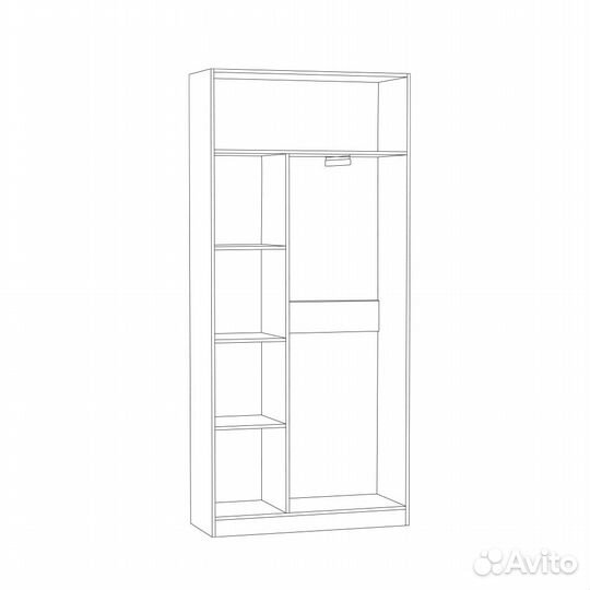 Шкаф для одежды с карнизом Ливерпуль цвет ясень ваниль/белый