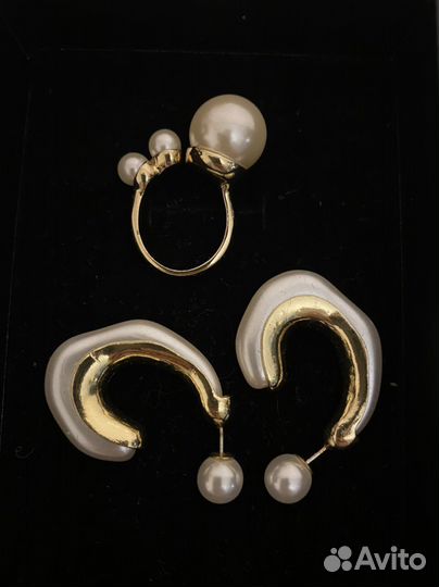 Серьги с кольцом