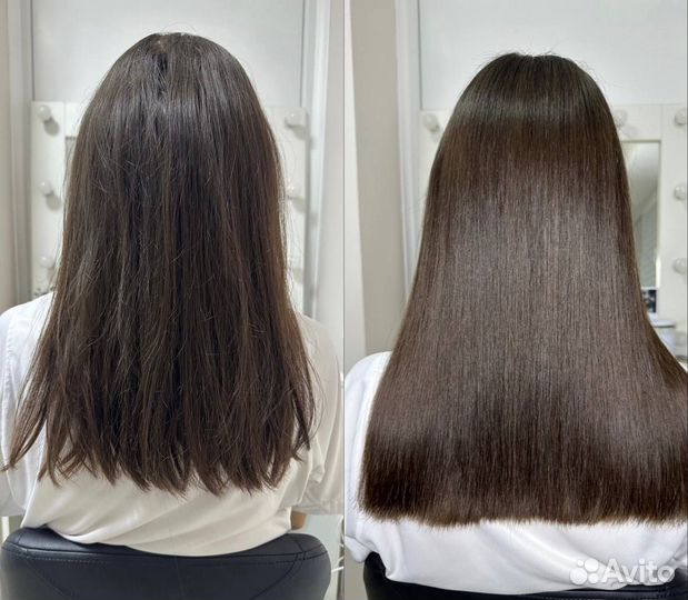 Кератиновое выпрямление волос