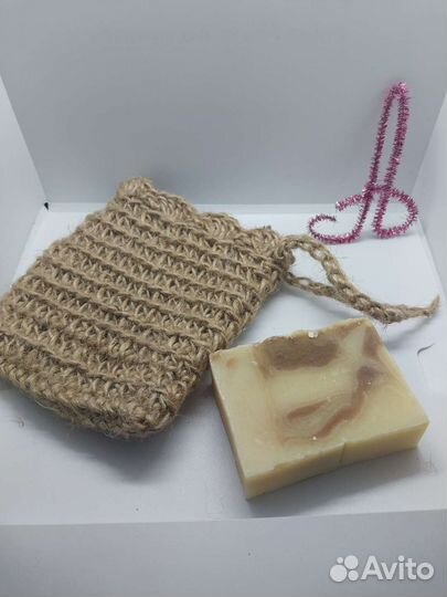 Эко-мочалка.Мешочек для мыла.Джут. Ручная работа