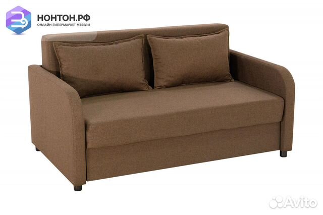 Диван еврокнижка Алекс 2 коричневый