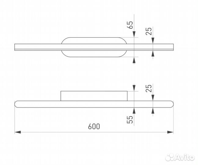 Светильник настенный SP-tenero-S600x45-13W Day4000