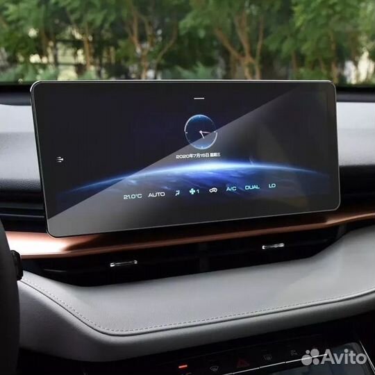 Защитное стекло магнитолы Haval F7 и F7x / Хавал Ф7 и Ф7х рестайлинг 2022-2023 г.в
