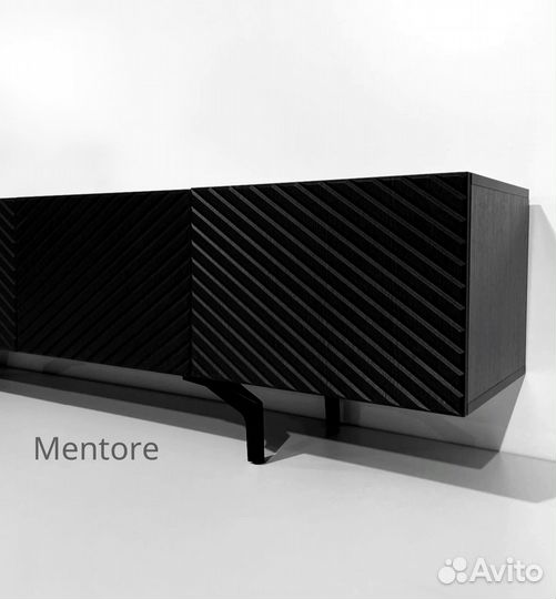 Тумба тв Bravo в черном цвете (конструктор)