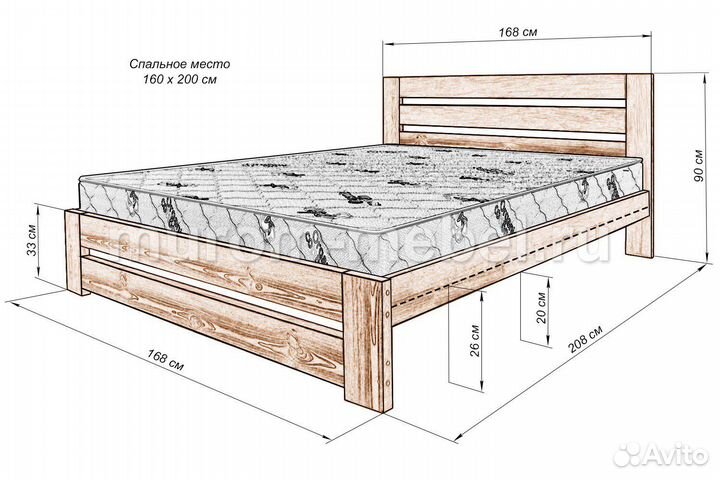 Кровать 160/200