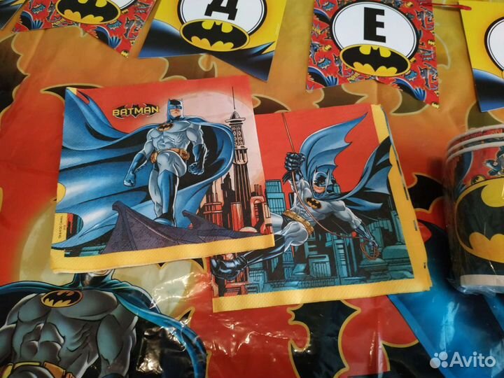 Скатерть(клеёнка) и другая атрибутика 'Бэтмен'