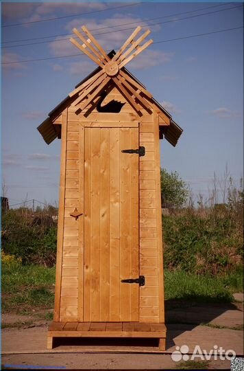 Дачный туалет деревянный HME563