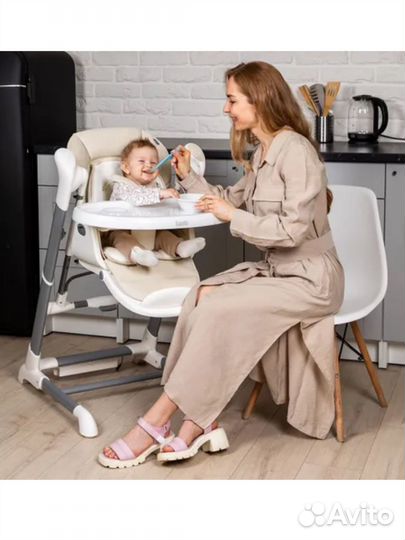 Стул для кормления/шезлонг/качели 3в1