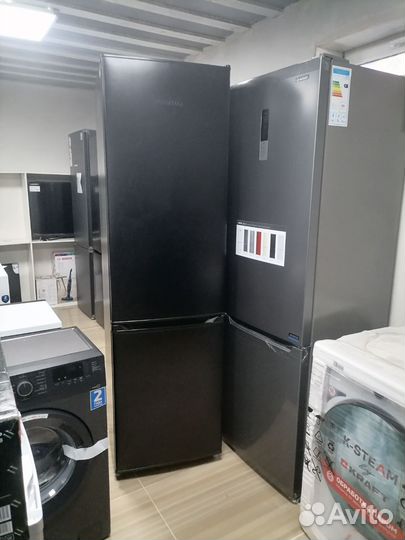 Холодильник новый черный 2 метра nordfrost