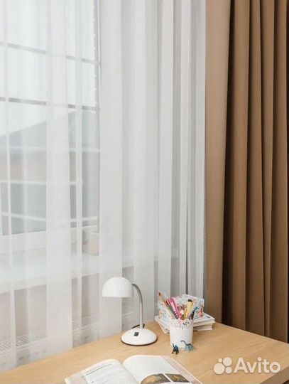 Штора из белой вуали 400х310