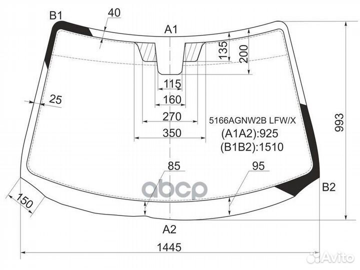 Стекло лобовое Mazda 3 06-09 5166agnw2B LFW/X XYG