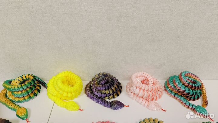 Игрушка змея большая подвижная 3 д