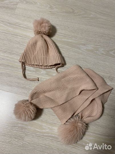 Шапка и шарф zara для девочки