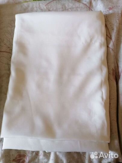 Шелковая ткань, белая