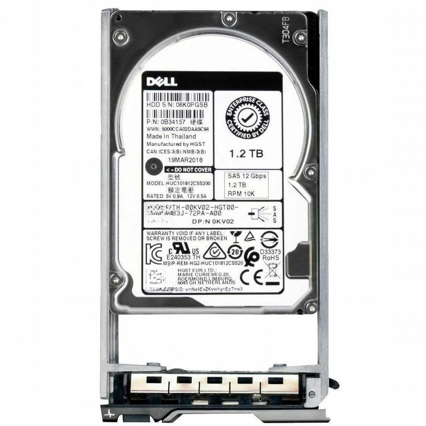 [00KV02] Жесткий Диск Dell 0kv02 1,2tb Sas 2.5 00kv02