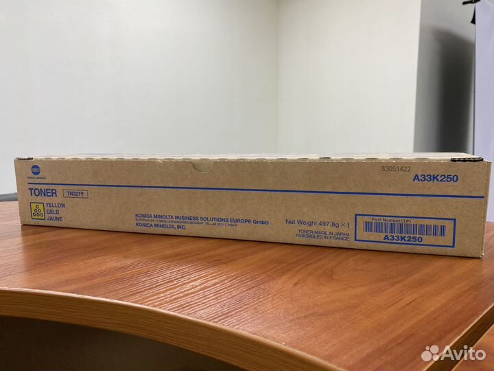 TN321Y картридж на Konica Bizhub c224e