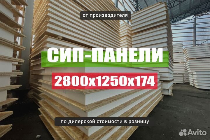 Сип-панель / 1250х2800х174мм