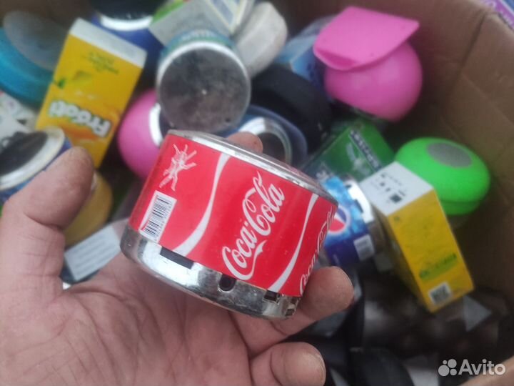 Лот 50 колонок с радио и flash pepsi fanta