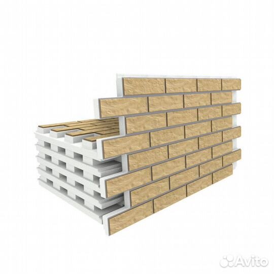 Термопанель фасадная клинкерная Rustiko Piaskowa