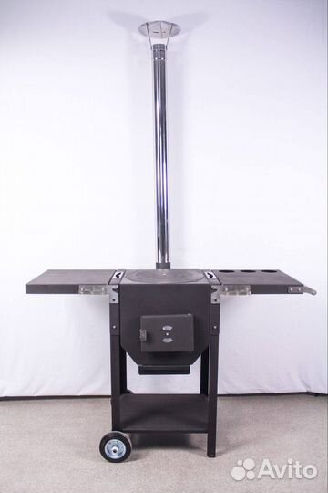 Мангал премиум с крышклй из нержавеющей стали