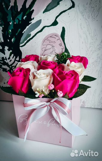 Букет 9 мыльных роз