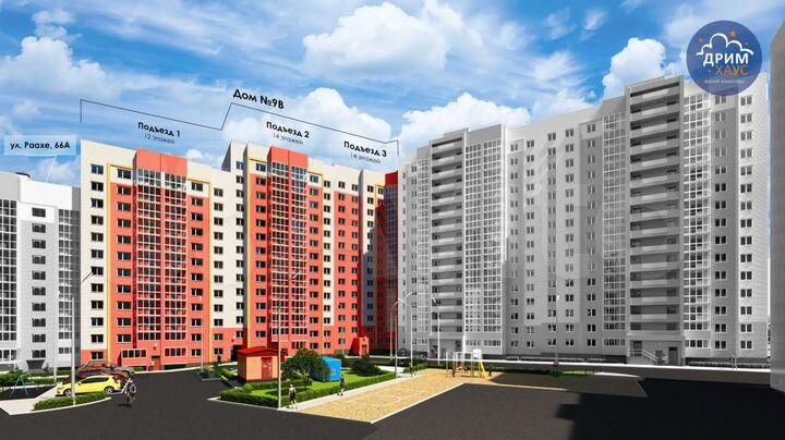 2-к. квартира, 57,3 м², 1/15 эт.