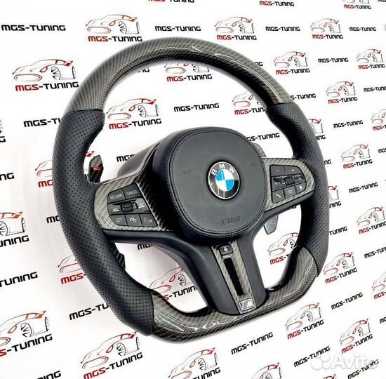 Руль + подушка BMW 5 серия G30 стиль M карбон M5