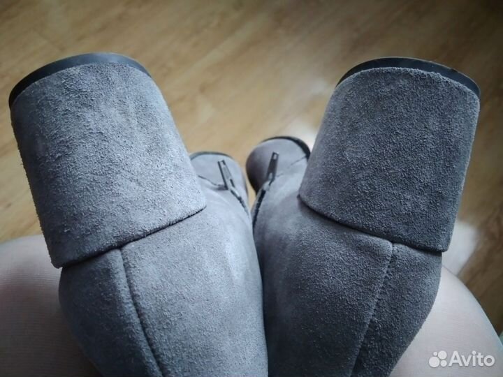 Сапоги ботфорты замша Clarks, Англия