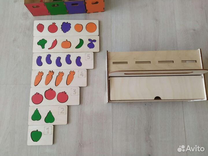 Сортер фрукты овощи игрушка деревянная