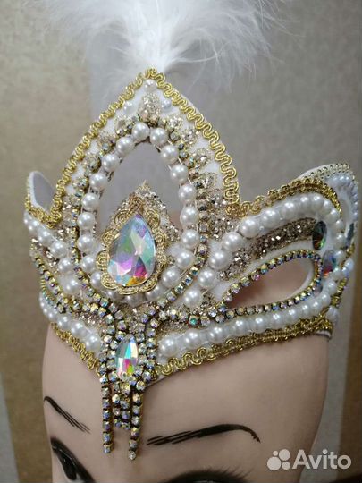 Головной убор тиара вышивка