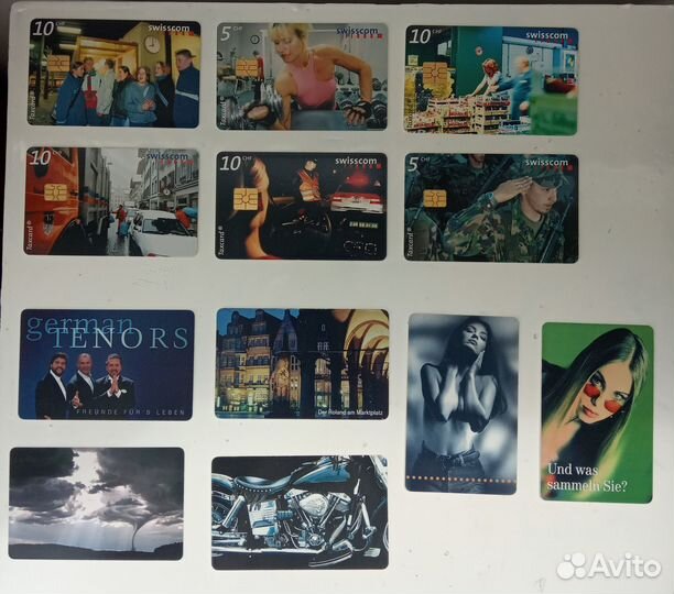 28 Телефонных карт чип Европа Швейц 90-00 гг