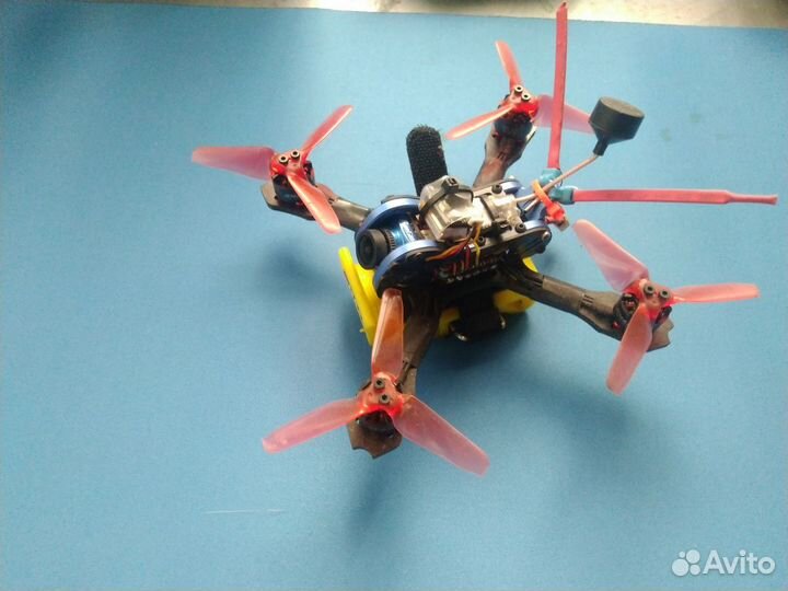 FPV дрон 3' + 9 акб + аппа TaranisX9 + шлем EV800D