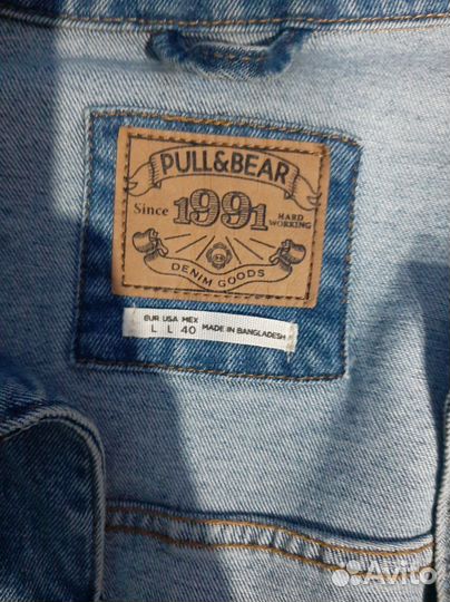 Джинсовая куртка мужская pull and bear