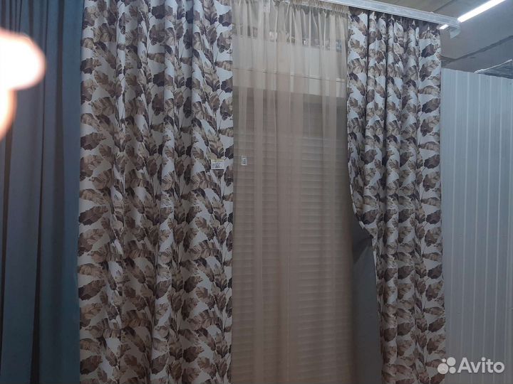 Комплект шторы и тюль, бархат