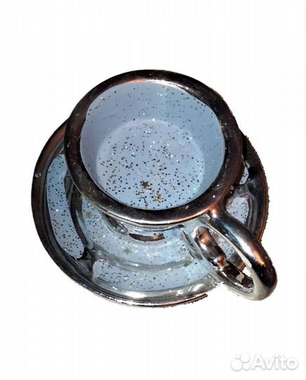 Подсвечник Новогодний Рождество Чашка со звёздами