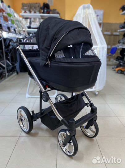 Коляска Coletto Fado 2в1 черная/рама серебро