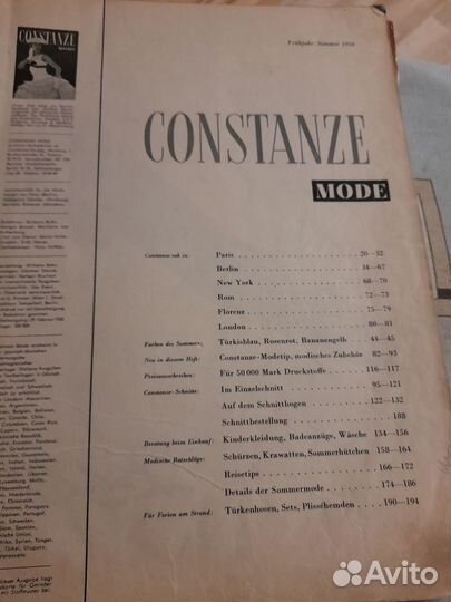 Журнал мод constanze mode 1956 года, Германия