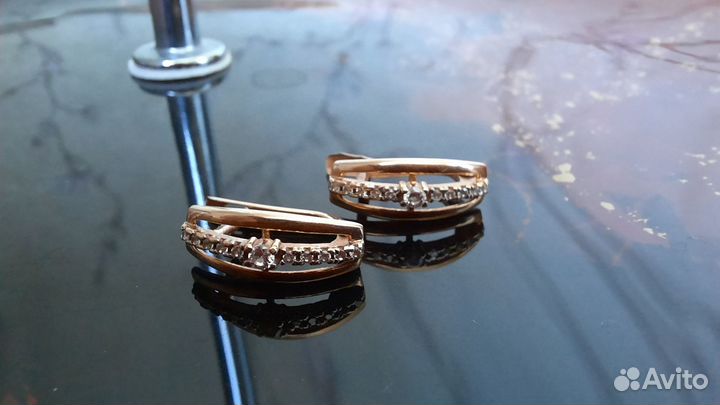 Золотые серьги 585 пробы