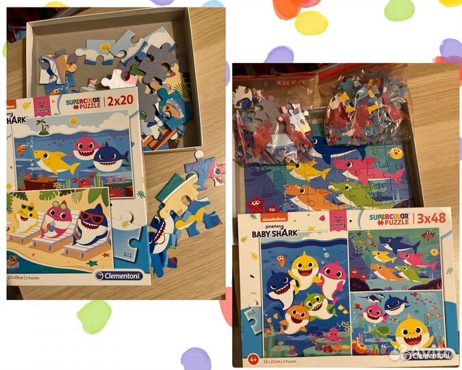 Пазлы,акуленок,конструктор магнитный