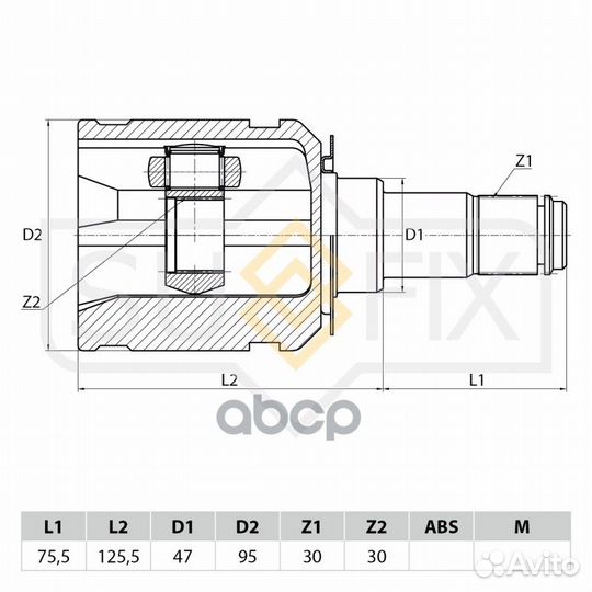 ШРУС lexus/toyota land cruiser prado(120)runner/FJ