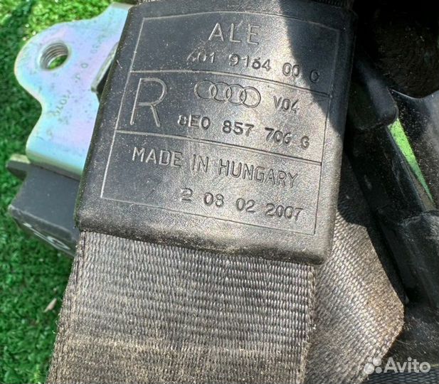 Ремень безопасности передний правый Audi A4 2004