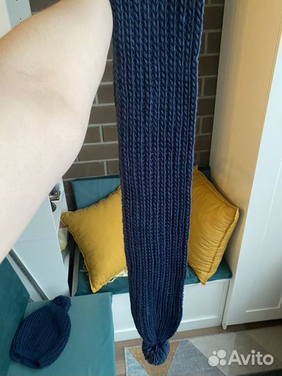 Комплект шарф и шапка объемные унисекс