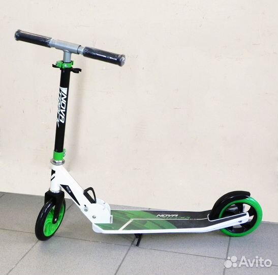 Самокат novatrack 160P.polis.GN9 белый/зеленый